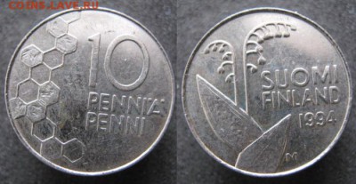 21.Ходячка Финляндии 1963-2000г. - 21.50. -Финляндия 10 пенни 1994