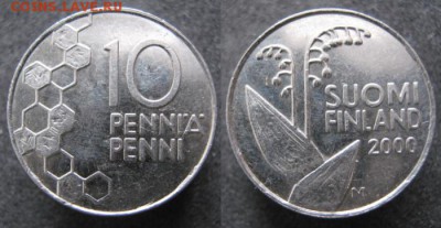 21.Ходячка Финляндии 1963-2000г. - 21.55. -Финляндия 10 пенни 2000