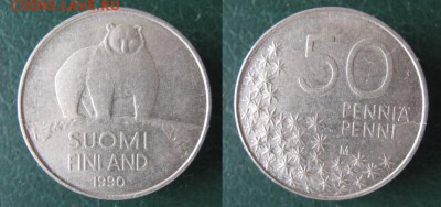 21.Ходячка Финляндии 1963-2000г. - 21.56. - Финляндия 50 пенни 1990