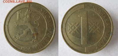 21.Ходячка Финляндии 1963-2000г. - 21.64. -Финляндия 1 марка 1996