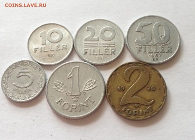 Венгрия - 6 монет(1959-1974г.) , до 04.06.17г. - венгрия