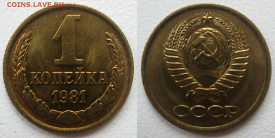1коп. 1981г , штемпельный блеск . до 2.06.17 (22:00) - 1