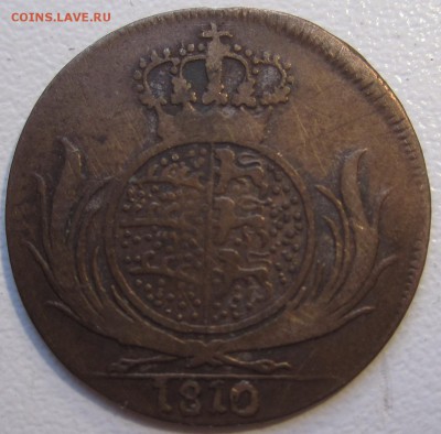 6 крейцеров 1810 Вюртемберг  оконч 04.04 - 6 крейцеров 1810 года. Вюртембюрг. Реверс..JPG