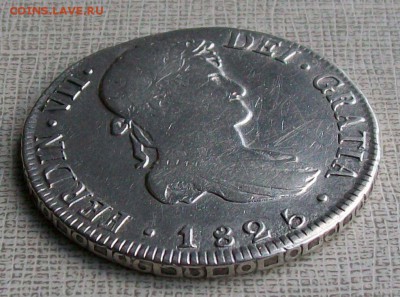 8 реалов 1825 г. Боливия,Фердинанд 7  03.06.2017 г. 22 час. - ф5