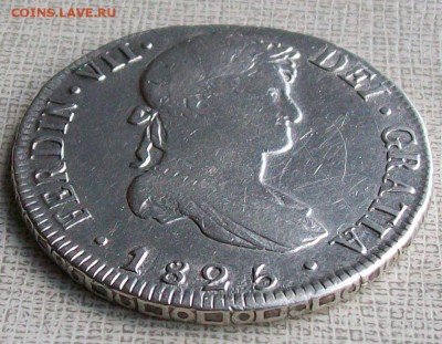 8 реалов 1825 г. Боливия,Фердинанд 7  03.06.2017 г. 22 час. - ф4
