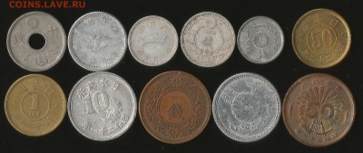 Монеты Японии 11 шт 1920-50х годов №1 - 8.06.17 22:00:00 мск - 1