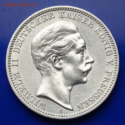 Пруссия 3 марки 1909 - аверс. - Германия-Пруссия_1909-3марки_А.JPG