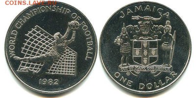 Ямайка 1$ доллар 1982 Вратарь Чемпионат Мира по футболу - jamajka_1_dollar_1982_chempionat_mira_po_futbolu
