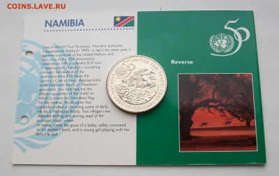 Намибия 10$ долларов 1995 50 лет ООН буклет Крона Шайба - 100_7219