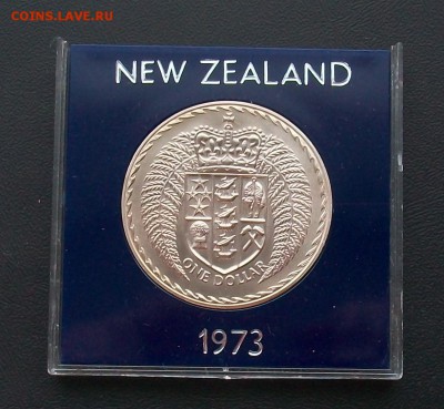 Новая Зеландия 1$ доллар 1973 Герб Крона Шайба - 100_6740