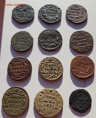 12 полушек 1731-1767гг до 3.06.17 в 22-00 МСК - 20170601_195236