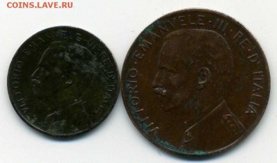 1 и 2 чентезимо Италия 1915г Корабли до 7 06 17 до 22-00 мск - хх488