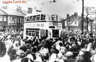 Трамвайные  жетоны. - 33_liverpool_last_tram_sept 1957