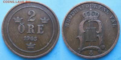 Швеция 2 эре 1905: до 08-06-17 в 22:00 - Швеция 2 эре 1905    164-6-3419