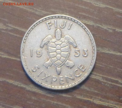 БРИТ. ФИДЖИ - 6 пенсов ЧЕРЕПАХА 1953 до 9.06, 22.00 - Фиджи 6п 1953 черепаха_1