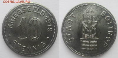 Нотгельды Германии. Обзорная тема. - 10 пф. 1919г. Боттроп, железо.JPG