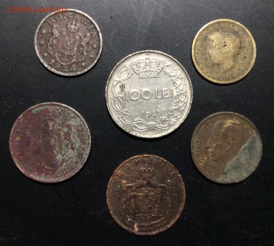 Румыния 6 разных монет 1867-1943гг - image