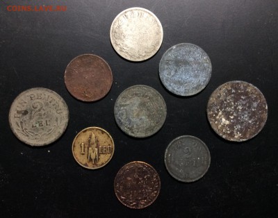 Румыния 9 разных монет 1867-1942 гг - image