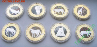 Фиджи 8 монет по 1 доллару. 2009. Фауна до 8.06 в 22.10 по М - 33869339 %25281%2529