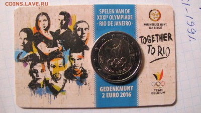 2 евро 2016, Бельгия. Олимпиада в РИО (coincard) - IMG_5656.JPG