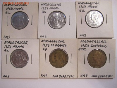 Французский Мадагаскар 1 франк 1958 20 фр 1953 - Madagasqar-3
