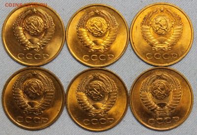 3 копейки 1980-1985 UNC 6шт - IMG_4223.JPG