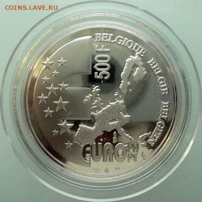 500 франков 2001 Бельгия - религиозная карта. - Бельгия-500франков-2001_похищение-Европы_карта.JPG