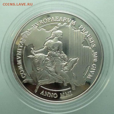 500 франков 2001 Бельгия - похищение Европы. - Бельгия-500франков-2001_похищение-Европы_бык.JPG