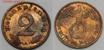 2 рейхспфеннига 1937 А Германия III Рейх до 12.06 - IMG_5109.JPG
