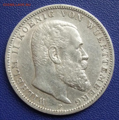 Германия. Вюртемберг 3 марки 1909. До 12.06.17. - Württ-3-1909.JPG