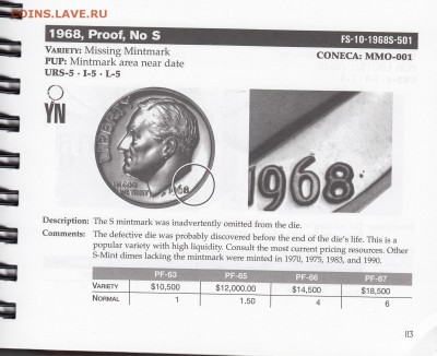 1 Дайм 1968 без МД. США - IMG