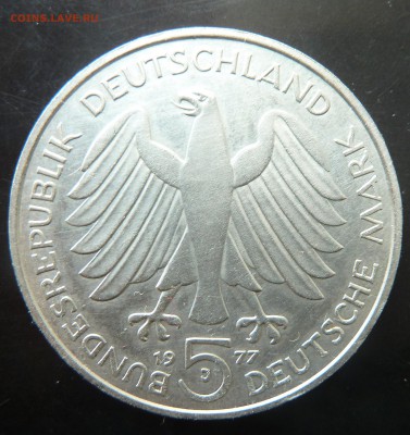 Германия 5 марок, 1977 Гаусс до 10.06 - 1