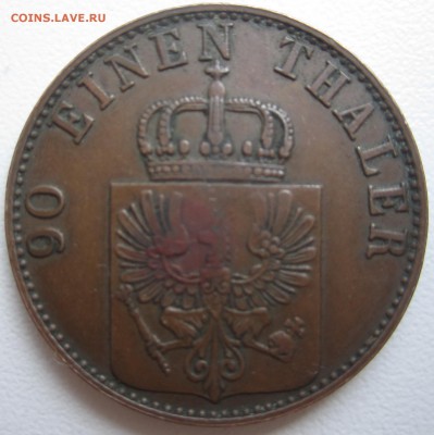 4 пфеннига 1868 Пруссия - 4 пфеннинга 1868 года. Пруссия. Реверс..JPG