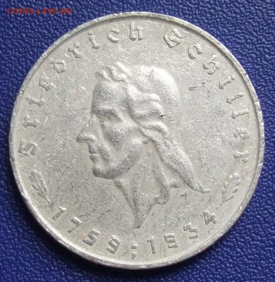 Германия. Третий Рейх. 5 марок 1934. Шиллер. До 13.06.17. - DSCF9316.JPG