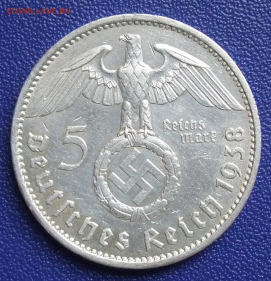 Германия. Третий Рейх. 5 марок 1938 A. До 13.06.17. - 5-38A-.JPG