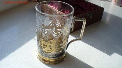 Подстаканник серебро, позолота в коробке. - P1220283.JPG