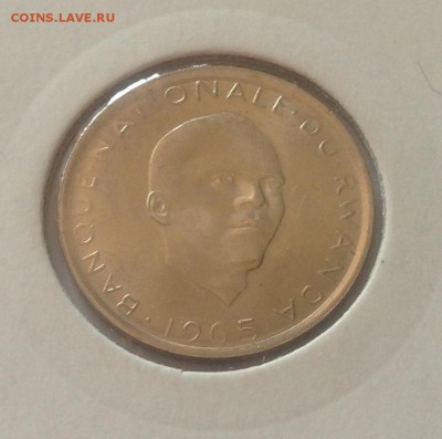 1 франк 1965г. Руанда , UNC , до 14.06.17г. - руанда 1965-2