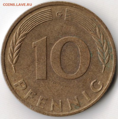 Германия 10 пфеннигов 1984 G до 24.00 14.06.17 г. - Scan-170607-0023