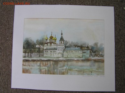Акварель. Рахметов А.М. "Монастырь" . красивая рама. - акварель монастырь рахметов3.JPG