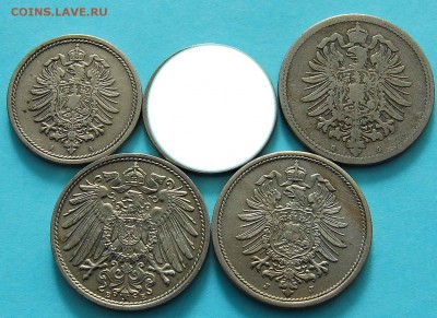 Кайзер мелочь в хорошем сохране 1873-1898 - Оценка - 367