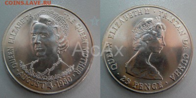 Тристан-да-Кунья 25 пенсов 1980 KM#3 до 14.06 - 47743269