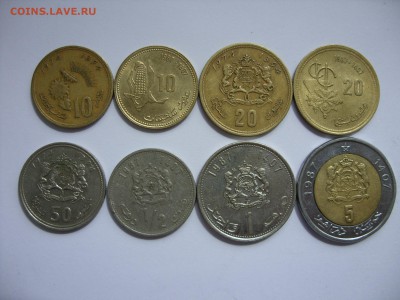 Марокко 8 монет. 1974-1987. - Марокко 8 шт 1974-1987 - 1.JPG