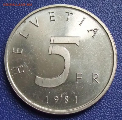 Швейцария. 5 франков 1981. Станская Конвенция. До 14.06.17. - 5-1981-.JPG