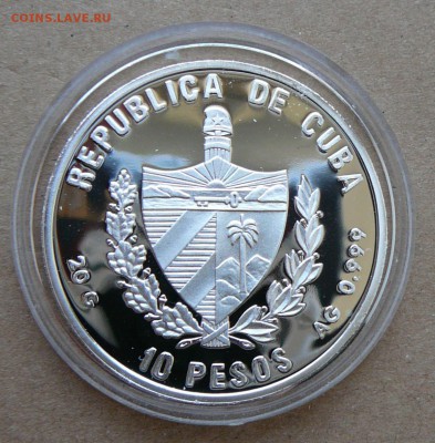 10 песо Куба корабль 20гр 2003г до 13.06 до 22-10 - 6 (2).JPG