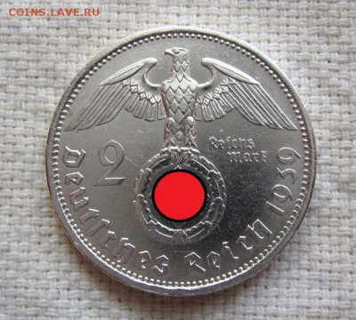 Германия,2 рейхсмарки 1939 А, Гинденбург.№1 до 13.06 в 22.00 - 4.JPG