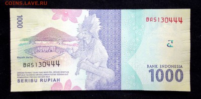 Индонезия 1000 рупий 2016 unc до 16.06.17. 22:00 мск - 1