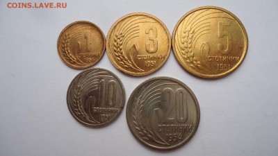 БОЛГАРИЯ НАБОР 1,3,5,10 СТОТИНОК 1951,20 СТОТИНОК 1954 UNC - DSC04507.JPG
