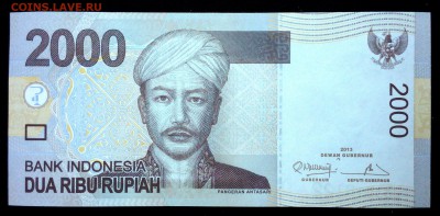 Индонезия 2000 рупий 2013  unc до 17.06.17. 22:00 мск - 2