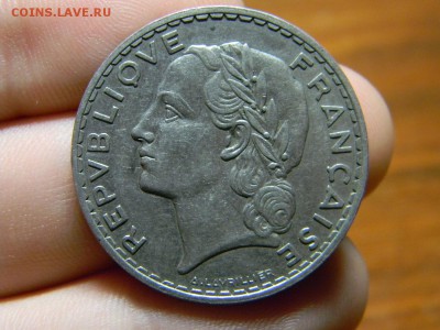 5 франков Франция 1933 никель - DSCN0325.JPG