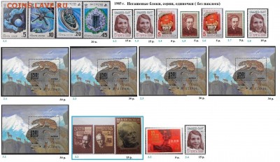 СССР 1983-1985. ФИКС - 1.1985. Блоки, серии, марки